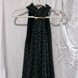 Michael Kors animal print a-line halter top